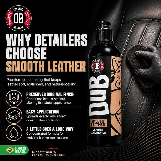DUB BOYZ Leather Conditioner for Cars & Furniture - 16oz UV Protectant, Non-Greasy, Restores Softness | Safe for Seats, Sofas, Handbags, Boots, Jackets Smooth Leather