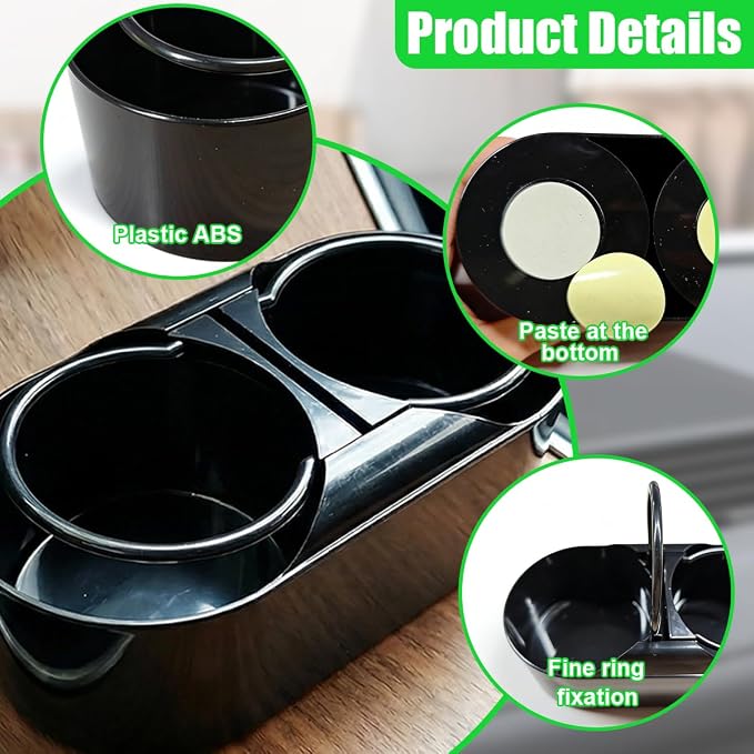 Craedli Car Center Console Cup Holder, Automotive Beverage Holder for Fixing Water Cups and Drinks, Self-Adhesive Vehicle Interior Organizer Accessory for SUV, Truck (1PC)