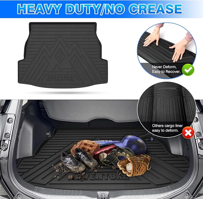 RAV4 Cargo mat - Trunk Mat for Toyota RAV4 2019-2025 (Fit for All Models), All Weather Trunk Mat & Storage Box for RAV4 Accessories, Heavy Duty Rubber Mats