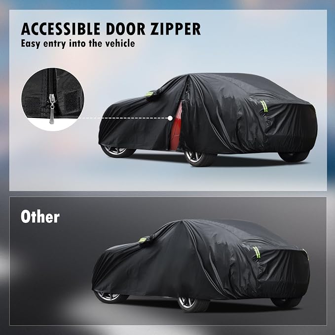 Car Cover Custom Fit for Mazda MX-5 Miata (1989-2025), Waterproof All Weather for Automobiles Full Exterior Cover Sun Rain Snow Protector with Door Zipper