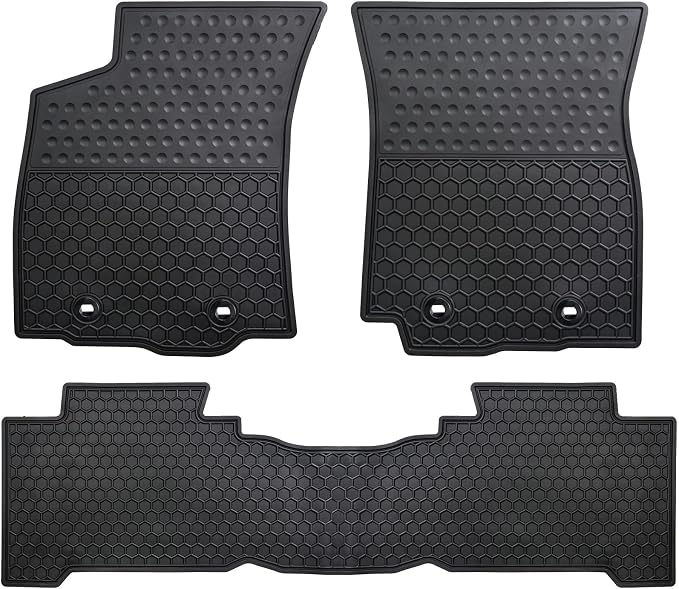Car Floor Mats Custom Fit for Toyota Tacoma SR/SR5/TRD/Limited/Trail 2016-2023 Double Cab (Only for Automatic) Odorless Washable Heavy Duty Rubber (All Weather) Floor Liners Set Black