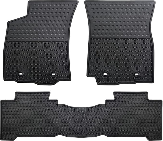 Car Floor Mats Custom Fit for Toyota Tacoma SR/SR5/TRD/Limited/Trail 2016-2023 Double Cab (Only for Automatic) Odorless Washable Heavy Duty Rubber (All Weather) Floor Liners Set Black