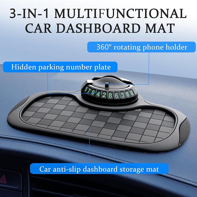 Multifunctional Anti Slip Mat for Car Dashboard Phone Holder Universal