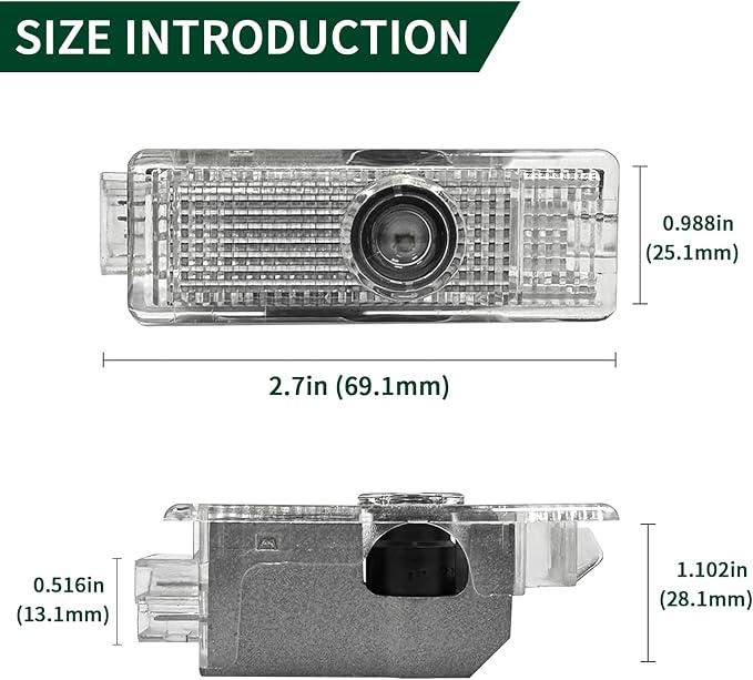 2 Pcs Never Fade Door Light Logo, Projection Ghost Shadow Welcome Puddle Light Compatible with Range Rover 2010-2022 Accessories (Black & White)