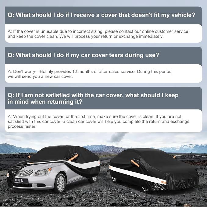 10 Layers Sedan Car Cover Custom Fit for Buick Lacrosse (2004-2020), Waterproof All Weather for Automobiles, Outdoor Full Cover Sun Dust Rain Protection with Cotton. Black