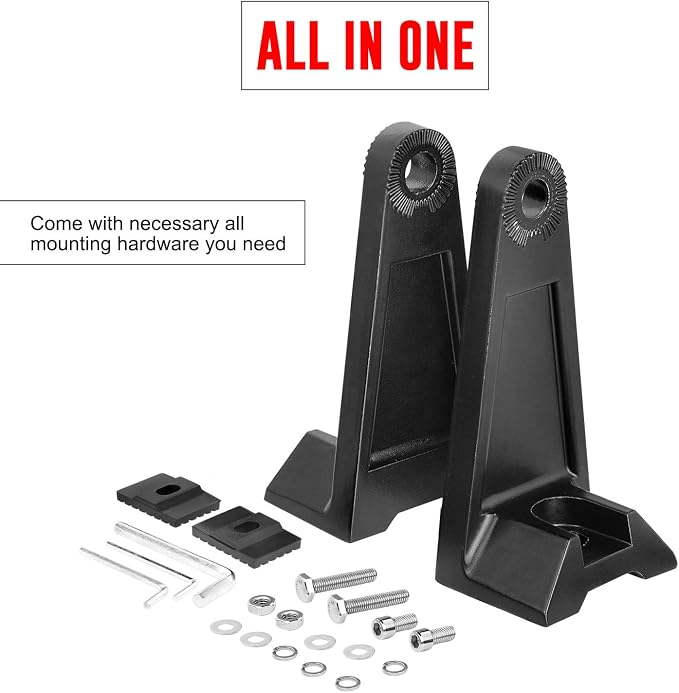 Light Bar Mounting Brackets, Side Mount Bracket Kit for Dual/Triple/Quad Row Straight or Curved LED Light Bar from 6 inch up to 52 inch Universal for Truck ATV UTV Off Road - 2 Pack