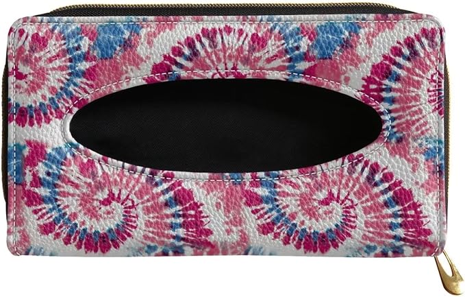 Visor Automotive Tissue Holder Tie Dye Pattern Car Sun Visor Tissue Box for Back Seat Car Interior Accessories