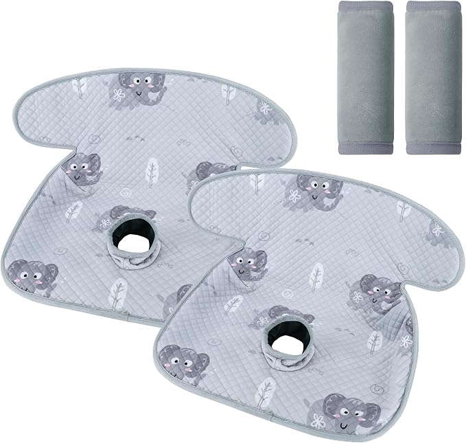 Piddle Pad Waterproof Car Seat Protector for Potty Training – Flat, Padding-Free Machine Washable Seat Cover for Spills & Potty Accidents – for Car Seat, High Chair -Grey