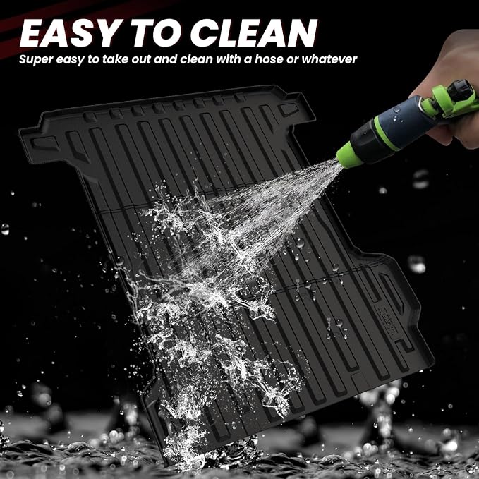 LASFIT Truck Bed Mat for Chevrolet Chevy Silverado EV 2024-2026 5.9FT Only (Fit Without Multi-Flex Midgate, Not Fit with Multi-Flex Midgate) Bed Liner Custom Fit, All Weather TPE Cargo Trunk Liner
