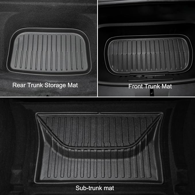 SUPER LINER Tesla New Model Y Juniper 2025 2026 Floor Mats & Accessories | 10PCS, Cargo Liners, Trunk Mats, Seat Back Protector, All Weather Customer Fit CabinProtect TPE,Not for Standard