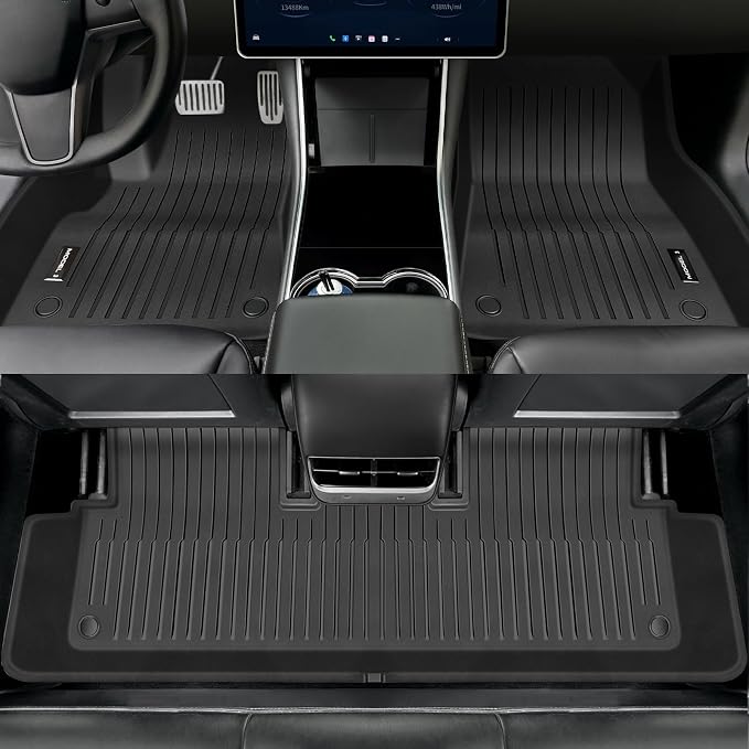 Pedigree Floor Mats Compatible with Tesla Model 3,Custom Fit Floor Liners for 2026 2025 2024 Tesla Model 3,1st & 2nd Row All Weather Protection
