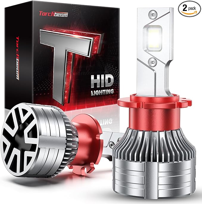 Torchbeam D2S HID Bulbs, 60000LM Brightness 6000K Cool White, Pack of 2 | Original Xenon HID Replacement Bulbs, Easy Plug and Play Installation, IP68 Waterproof Lights for SUV, Off Road Vehicles