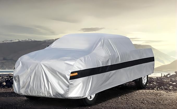 10Layer Truck Cover Waterproof All Weather.Pickup Truck Cover Length: Up to 210 inches,Universal Fit Most Regular Cab Short Box Honda Ridgeline Ford Ranger Nissan Frontier Chevy Colorado C10.