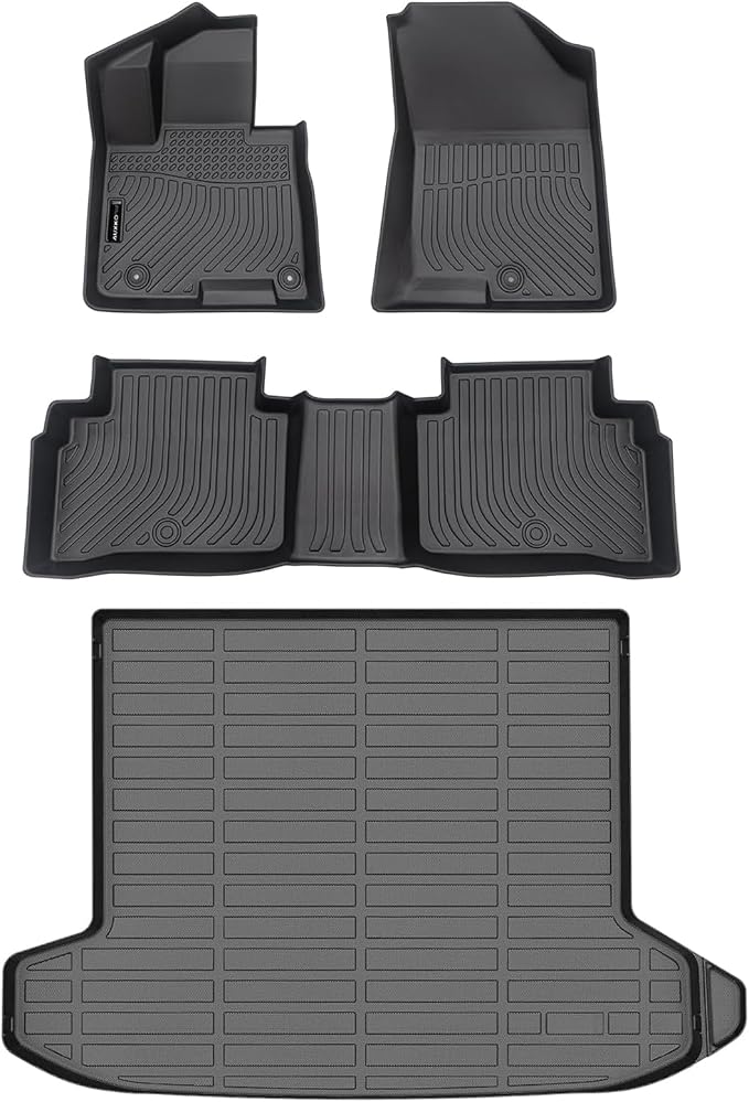 Auxko All Weather Floor Mat & Cargo Mat Fit for 2026 2025 2024 2023 2022 Hyundai Tucson Gasoline(Not Hybrid or PHEV) TPE Liner Tucson Accessory Set All Season Odorless Anti-Slip Floor Trunk Liner