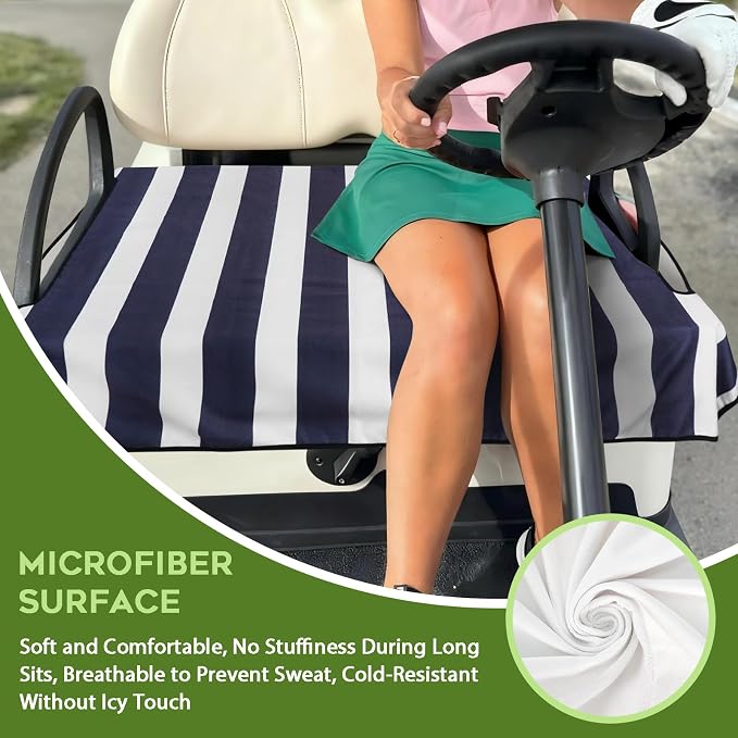 Golf Cart Seat Covers Club Car Golf Cart Accessories for Men Women Golf Carts Seat Towel Blanket 2-Seat Golf Cart Decorations