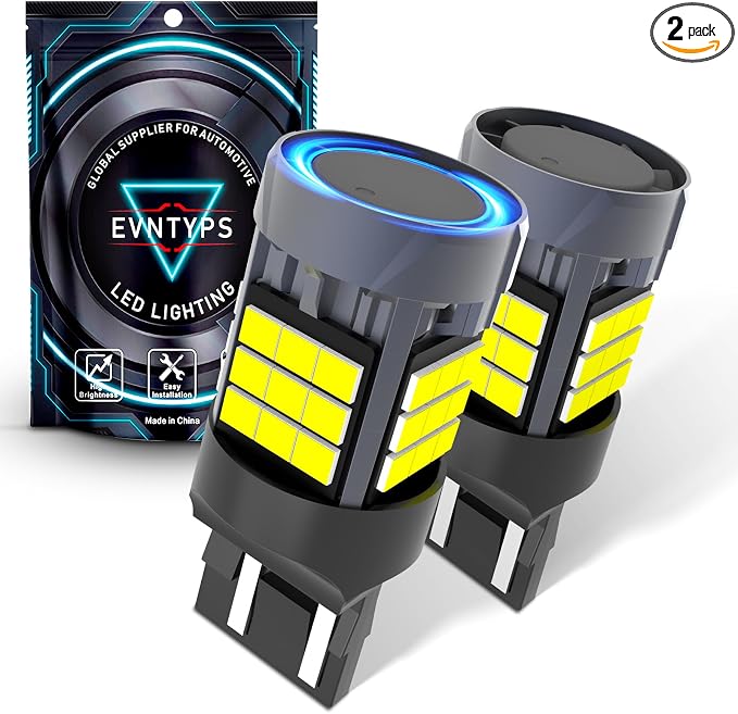 7443 7440 LED Bulb With Built in Resistor for Reverse Backup Lights Canbus Error Free,6000K White 7441 7444 W21W LED Bulb White for Tail Lights Parking Daytime Running Light(2pcs)