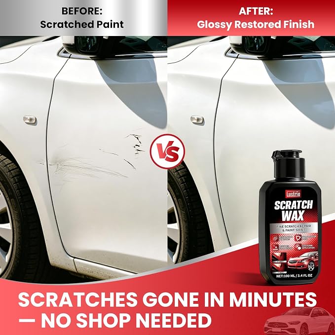 Car Scratch Remover for Cars – Buffer Free Paint Scratch Repair, Clear Coat Safe – Use with Microfiber Cloth or Applicator Sponge – Removes Minor Scratches & Swirl Marks-3.4oz