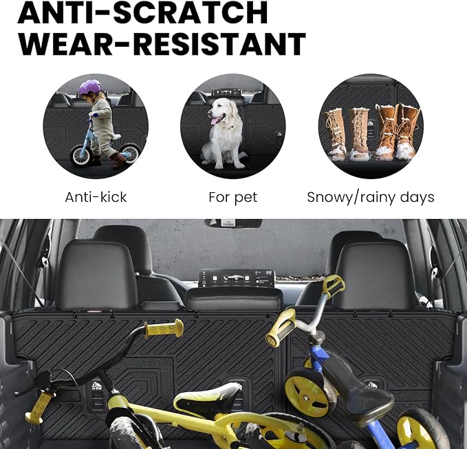 LASFIT Rear Seat Back Protector for Honda Passport 2026, All Weather TPE Pet Friendly Custom Fit Passport Second Row Back Seat Cover Mat Liner Accessories, Black