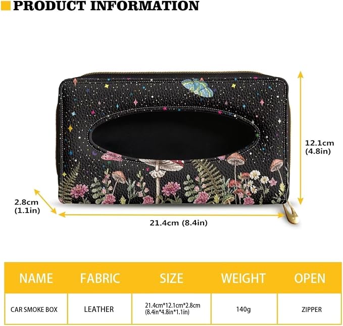 Mushroom Rectangular Sun Visor Napkin, Mask Dispenser Sun Visor Napkin Holder Car Visor Accessories Automotive Sun Visor Napkin Holder