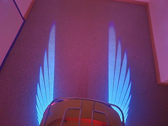 Eagle Wing Projection LED Lights for Motorcycles or Cars 12 Volt a 5-ft Wing on the Road