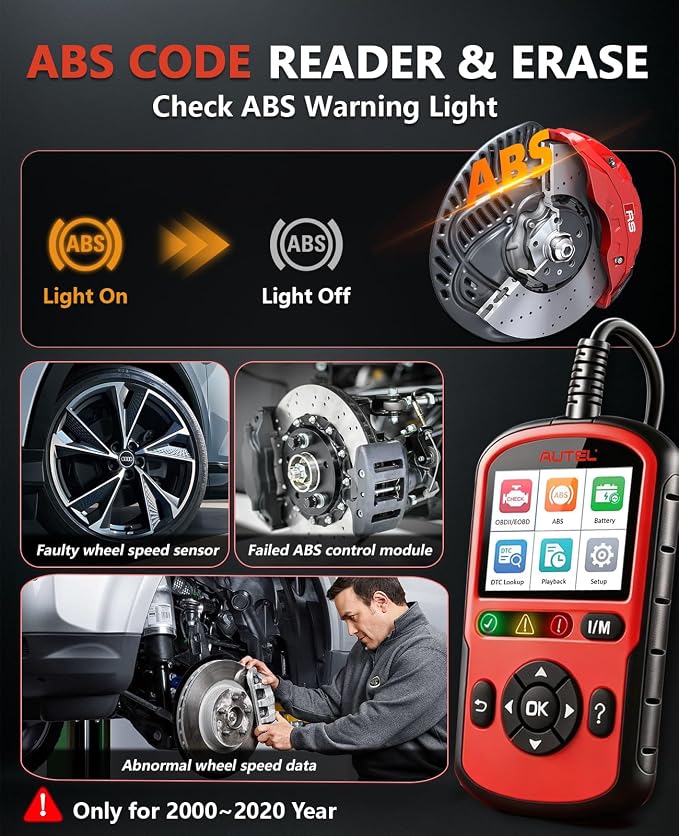 Autel OBD2 Scanner AutoLink AL549, Car Check Engine Code Reader with ABS, Car Battery Tester & Alternator Tester, Plug and Play, Upgrade Ver. of AL519 AL319 AL329 ML519 OBDII CAN Diagnostic Scan Tool