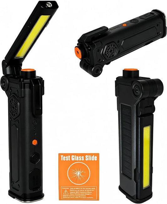 8-in-1 Car Emergency Escape Tool with Spring-Loaded Window Breaker | Seat Belt Cutter, Magnetic Work Light, Emergency Flashlight & Power Bank for Roadside Emergencies, Camping & Daily Driving