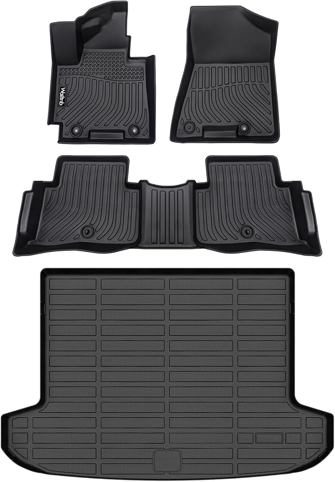 Wailtnb-Car Floor Mats & Cargo Mat Custom for 2016-2021 Hyundai Tucson All Weather Floor Mats for Tucson 2016-2021 Trunk Mat TPE Waterproof Car Mats Full Set Black Accessories