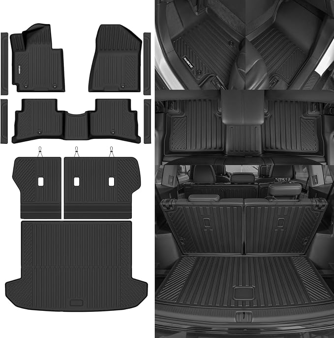 Naibeve Floor Mats for 2016-2018 Hyundai Tucson Gas | All Weather Floor Mats, Cargo Mat, Backrest Mats, Door Sill Guards, Not for PHEV/Hybrid Interior Protector accessories