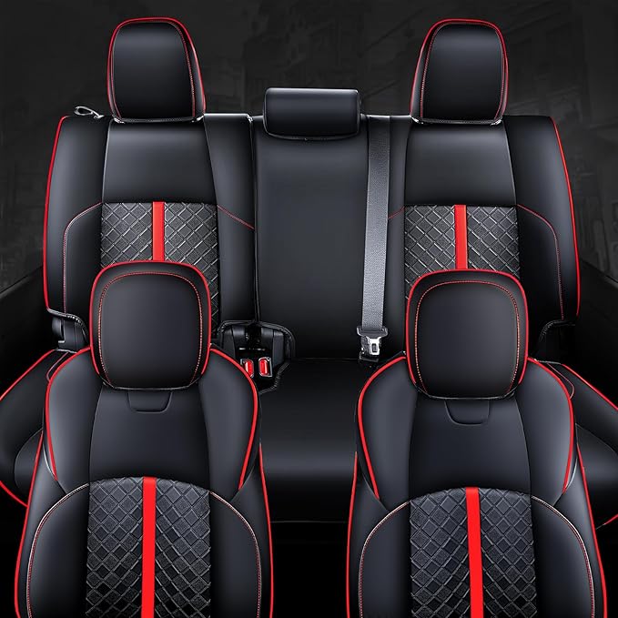 Leather Seat Covers Custom Fit for Tacoma Gen 4th (2024-2026) Double Cab | Custom Fit for SR, SR5, TRD PreRunner, TRD Sport, TRD Off-Road, Limited, Trailhunter - Fully Covered - Fit Like a Glove