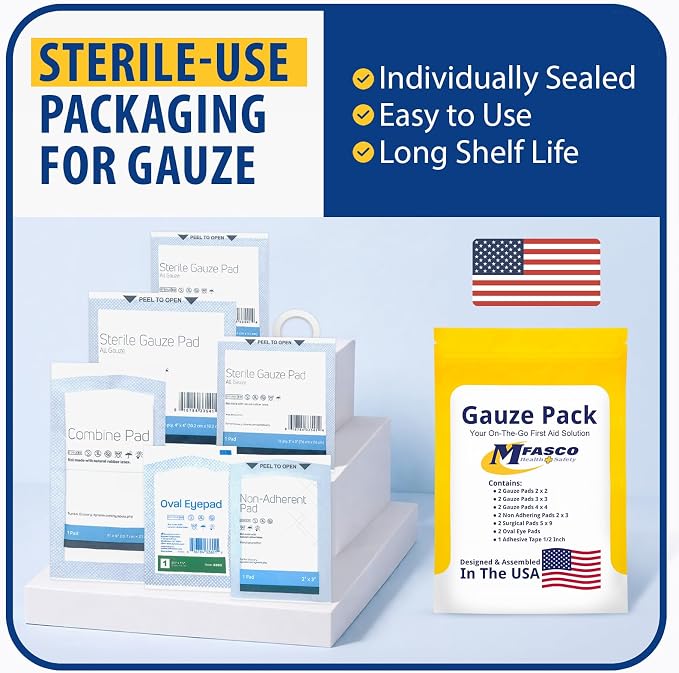 MFASCO First Aid Kit Refill Supplies Gauze Pack Refill
