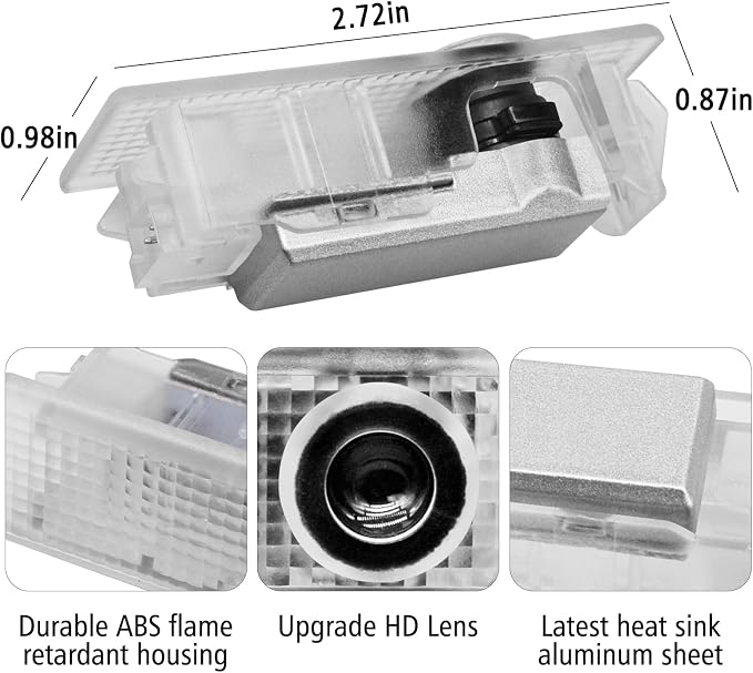 2Pcs Car Door Lights Projector for Clubman/Countryman/Paceman/Sports/Cooper R55 R56 R57 R58 R59 R60 R61 F55 F56 F57 Car Accessories - Ghost Shadow Welcome LED Puddle Lights