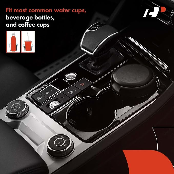 A-Premium Rear Seat Dual Cup Holder Compatible with Dodge Dakota 2005-2011, Ram 1500 2500 2002-2010, Ram 3500 2006-2010, Ram 4500 5500 2008-2010, Black, Replace# 5HD65DX9AC