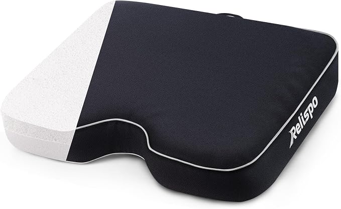 Stadium Seat Cushion for Bleachers, 2-in-1 Reversible Soft & Firm | Bleacher Cushion with Memory & High-Density Foam, Ergonomic Non-Slip Design, Portable for Indoor & Outdoor Sports, Events