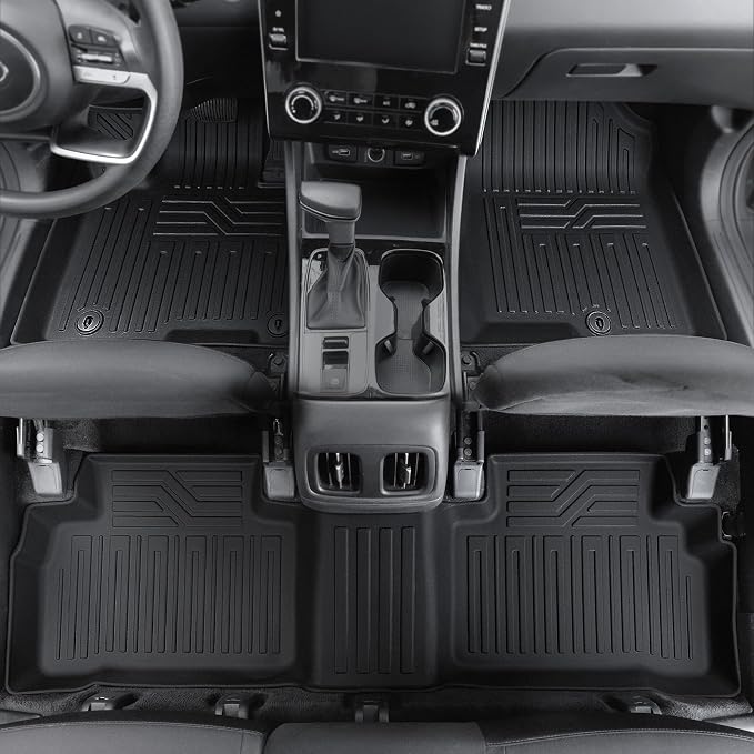 Floor Mats Set for 2022-2025 2026 Hyundai Tucson Gas (Not fit Hybrid), Full Coverage All Weather Floor Mats Cargo Mat with Backrest Protectors & Door Sill Guards for Tucson Accessories