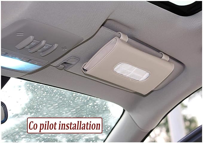 Car Tissues Holder for Cars, Visor Tissue Holder, Tissue Box, Cars Disposable Masks Holder, Mask Dispenser for Car (Beige)