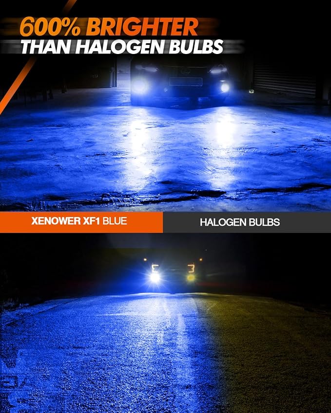 SEALIGHT 9145 H10 LED Fog Light Bulbs Bule, 13,000 LM 6500K Cool White H10 Led Bulb, 1:1 Size 9040 9140 9145 Led Fog Lights Bulbs for Cars, Plug & Play, 2 Pack