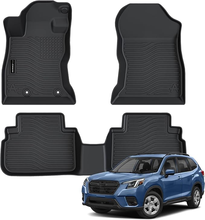 Auxko All Weather Floor Mats for Subaru Forester 2019-2024 TPE Liners All Season Accessories Guard Odorless Anti-Slip Floor Liners