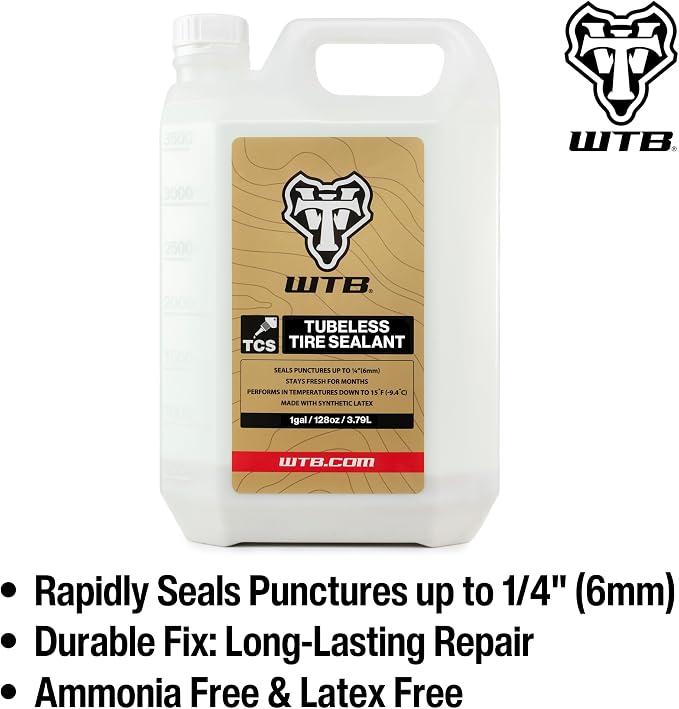 WTB Tubeless Bike Tire Sealant (4 oz to 1 Gallon) - Quick Seal for Punctures up to 6mm - All Conditions
