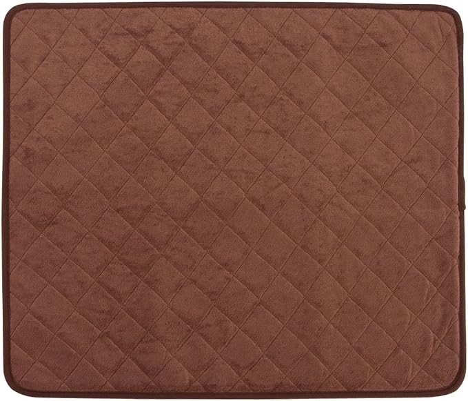 WalterDrake Waterproof Seat Protector - Quilted, Polyester, Brown, 21" x20 1/2"