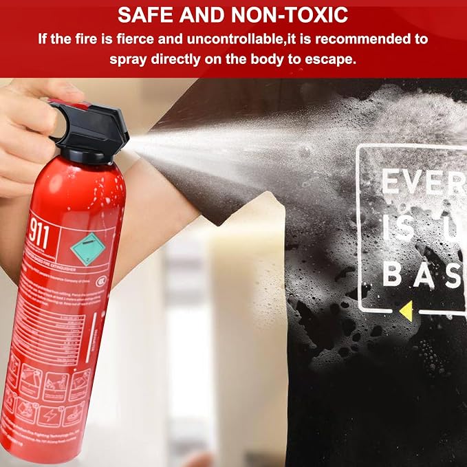 Fire Extinguishers with Mount Bracket - 6 Pack Small Portable Fire Extinguisher for Home, Kitchen, Car, Boat, RV, Vehicle - 620ml Water-Based Fire Extinguisher for Class A, B, C, K Fire