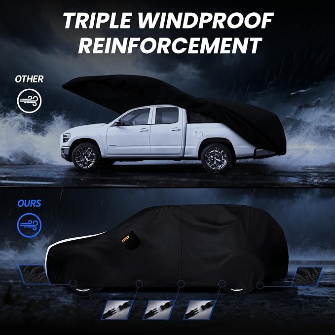 Multi-Layer Car Cover Custom Fit for Buick Encore GX(20192026), 100% Waterproof All Weather for Automobiles, Gift with Towel, Heavy Duty Car Covers for Rain Sun UV Protection with Door Zipper