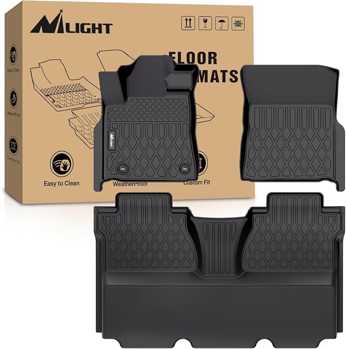 Nilight TPE Floor Mats for Toyota Tundra CrewMax Cab 2014 2015 2016 2017 2018 2019 2020 2021 All Weather Custom Fit Heavy Duty Floor Liners