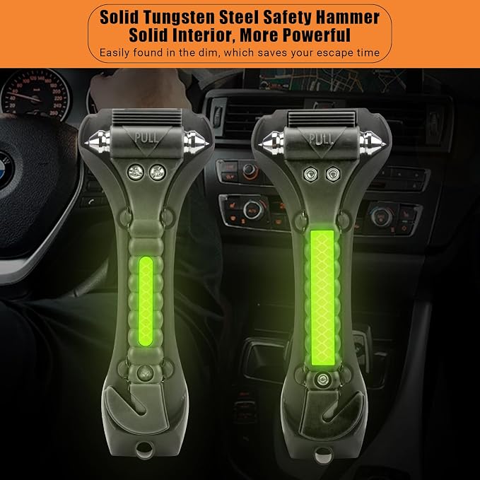 8PCS Car Window Breaker, Glass Breaker, Window Breaker Seatbelt Cutter, 2-in-1 Car Safety Hammer with One Second Emergency Glass Hammer, Safety Emergency Car Escape Tool for Car, Office, Home