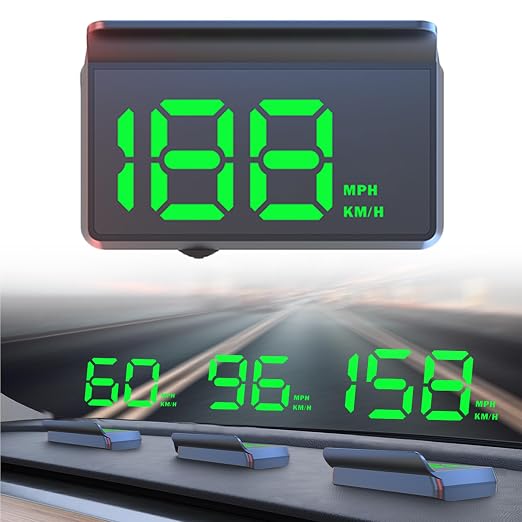 New Auto Dimming HUD with Sunshade, 3.5" Large Screen Heads Up Display for Cars, USB Powered Digital GPS Speedometer, Applicable for All Vehicles