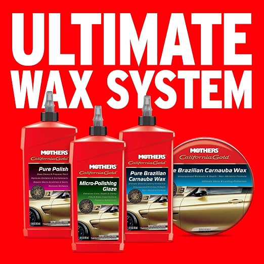 Mothers California Gold Micro-Polishing Glaze, 16 oz. (08100) | Ultimate Wax System Step 2, Adds Vibrance, Depth & Clarity to Paint & Clearcoats, Enhances Reflectivity