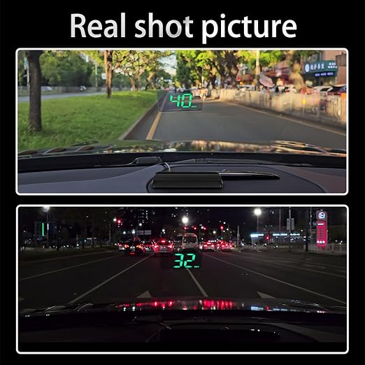 AZIJYV Heads up Display for Cars Digital Speedometer for Car,Speedometer with Overspeed Warning & Auto Brightness Adjustment,speedometer for car with Real-Time Speed Projection for All Vehicles