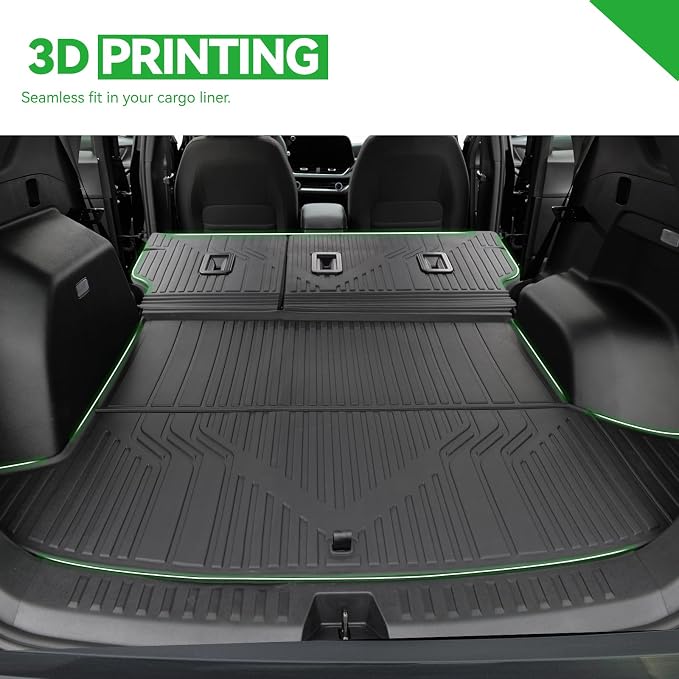Cargo Liners & Backrest Mat for 2025 2026 Chevy Equinox Fuel (Only for Gas) & 2025 2026 GMC Terrain, All Weather TPE Trunk Mat Back Seat Cover for Chevrolet Equinox Accessories