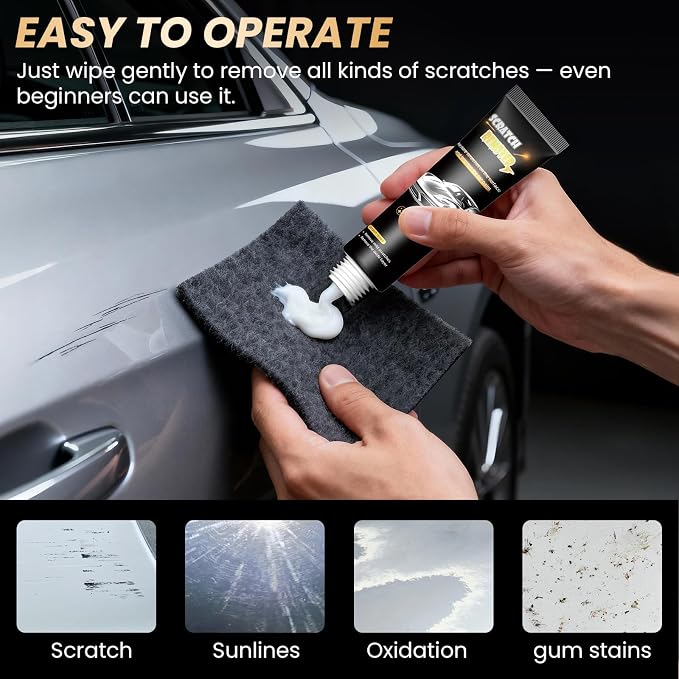 2026 Car Scratch Remover, Universal Fit Car Paint Scratch Repair Kit, Nano Sparkle Magic Cleaning Cloth for Minor Polish Scratch & Water Spots Remover for Vehicles
