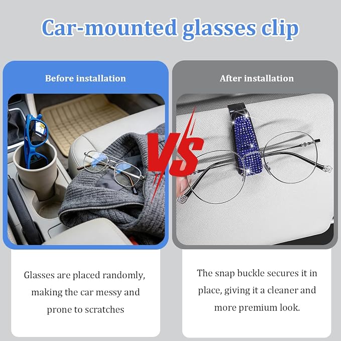 27PCS Bling Car Accessories Set for Women, 14.5-15" Crystal Rhinstone Steering Wheel Cover, License Plate Frame, USB Charger Phone Holder, Girly Auto Interior Decor Set, Universal Fit (Blue)
