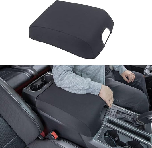 JDMCAR Center Console Cover for Ford F150 2015-2020 Neoprene Bucket Seat | for 2017-2022 F250 F350 F450 and 2018-2024 Expedition Accessories, Neoprene Armrest Cover Customized Arm Rest Cover
